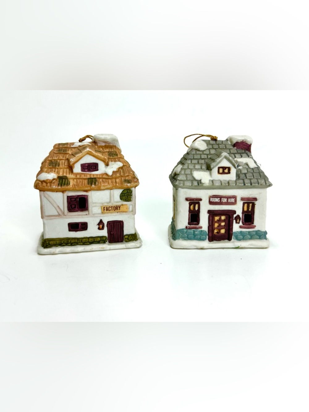 Vintage Porcelain J.S.N.Y Dickens Village Bell Lites ornaments